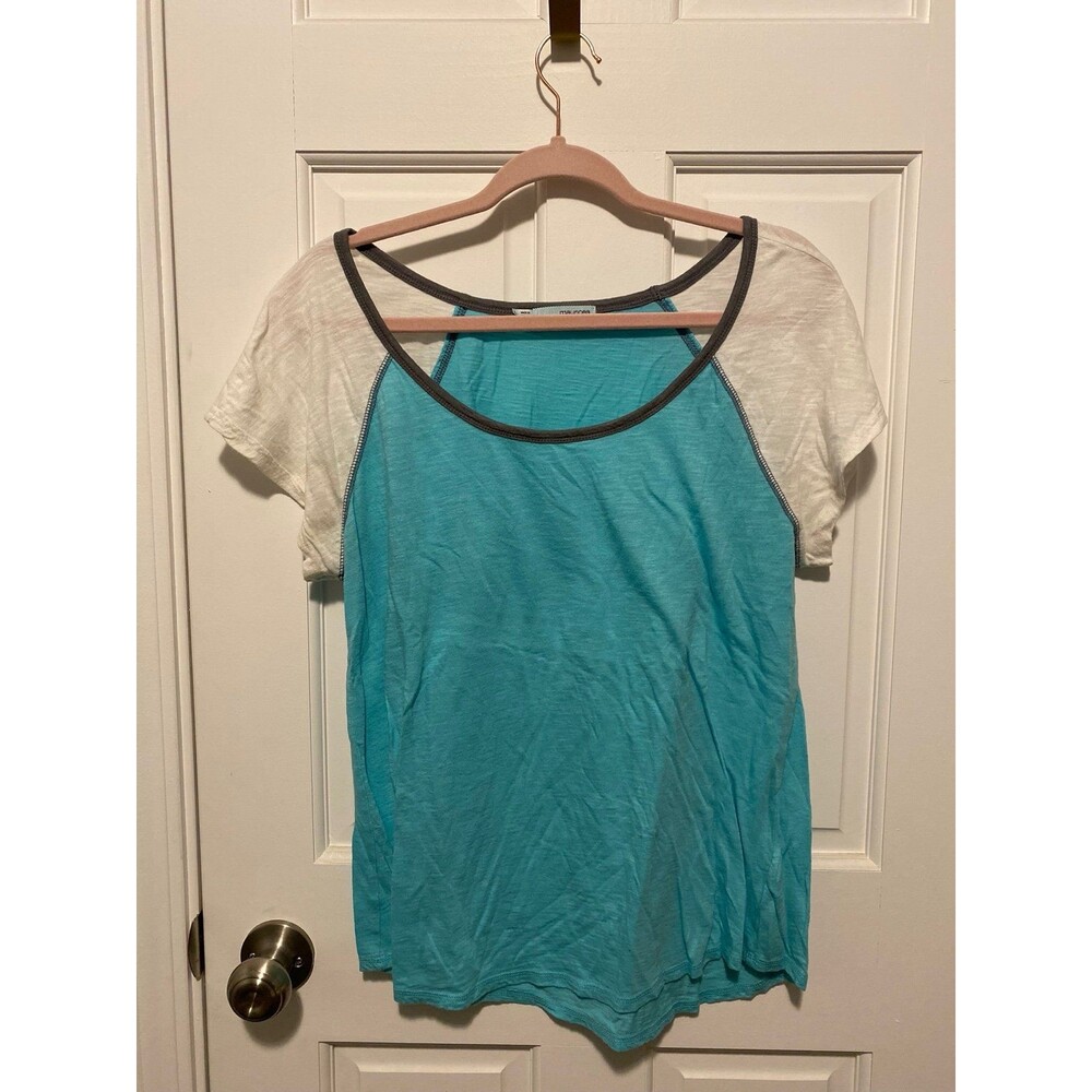 Maurices Teal Scoop Neck Athletic Shirt Womens Size L